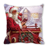 Merry Christmas Decorations for Home Xmas Cushion Cover Christmas Ornament Pillowcase