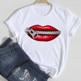 T-shirts Women Make Up Crown Fashion 90s Trend 2021 Spring Summer Clothes Graphic Tshirt Top Lady Print Female Tee T-Shirt