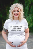 See You Soon 2020 Summer Tees Women T-shirts Slim Maternity Funny Letter Tops O-Neck Pregnancy T Shirts for Pregnant Women